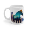 Mug Cheval et Forêt – Tasse Céramique 325ml avec Design Nature et Aventure – Cadeau Passion Équitation et Animaux Sauvages