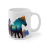 Mug Cheval et Forêt – Tasse Céramique 325ml avec Design Nature et Aventure – Cadeau Passion Équitation et Animaux Sauvages