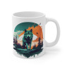 Mug Loup Sauvage et Forêt – Tasse Céramique 325ml avec Design Nature et Aventure – Cadeau Passion Animaux et Plein Air