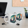 Mug Loup Sauvage et Forêt – Tasse Céramique 325ml avec Design Nature et Aventure – Cadeau Passion Animaux et Plein Air