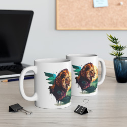 Mug Lion Majestueux et Paysages  – Cadeau Passion Animaux et Aventure