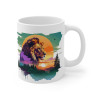 Mug Lion et Coucher de Soleil  – Cadeau Passion Animaux Sauvages et Paysages