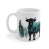 Mug Taureau et Forêt – Design Nature et Animaux Sauvages – Cadeau pour Amoureux des Taureaux et des Paysages