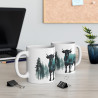 Mug Taureau et Forêt – Design Nature et Animaux Sauvages – Cadeau pour Amoureux des Taureaux et des Paysages