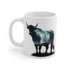 Mug Taureau et Forêt – Design Animaux Sauvages et Nature – Cadeau pour Amoureux des Taureaux