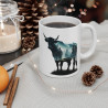 Mug Taureau et Forêt – Design Animaux Sauvages et Nature – Cadeau pour Amoureux des Taureaux