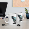 Mug Taureau et Forêt – Design Animaux Sauvages et Nature – Cadeau pour Amoureux des Taureaux