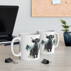 Mug Taureau Majestueux en Forêt –  Design Animal Sauvage et Nature – Cadeau pour Amoureux des Taureaux et Nature