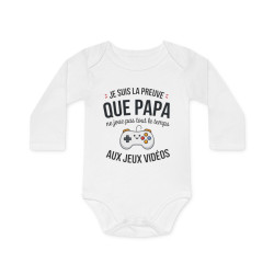 Body bébé "Papa ne joue pas...