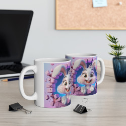 Mug Lapin Amusant - Cadeau Original Animaux Enfant & Adulte