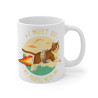 Mug Chat Amusant - Cadeau Humour "I Must Go" Enfant & Adulte