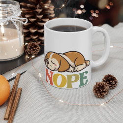 Mug Chiot Amusant "NOPE" - Cadeau Humour Animaux Enfant & Adulte