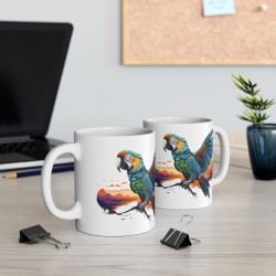Mug Perroquet Coloré - Cadeau Exotique Animaux Nature Enfant & Adulte