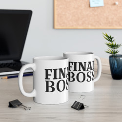 Mug "FINAL BOSS" - Cadeau Geek et Drôle pour Gamer ou Leader