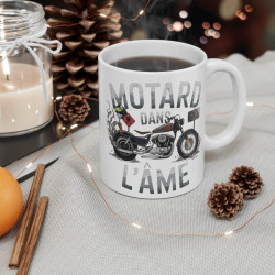Mug "Motard dans l'Âme" - Cadeau Parfait pour Passionné de Moto
