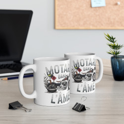 Mug "Motard dans l'Âme" - Cadeau Parfait pour Passionné de Moto