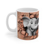 Mug Éléphant "Mignon et Amusant" - Cadeau Fantaisie Animaux