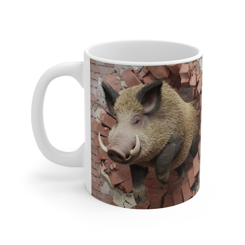 Mug Sanglier Sauvage - Cadeau Original et Puissant pour Amateurs de Nature