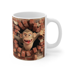 Mug Singe Amusant "Fun et Fantaisie" - Cadeau Drôle et Original