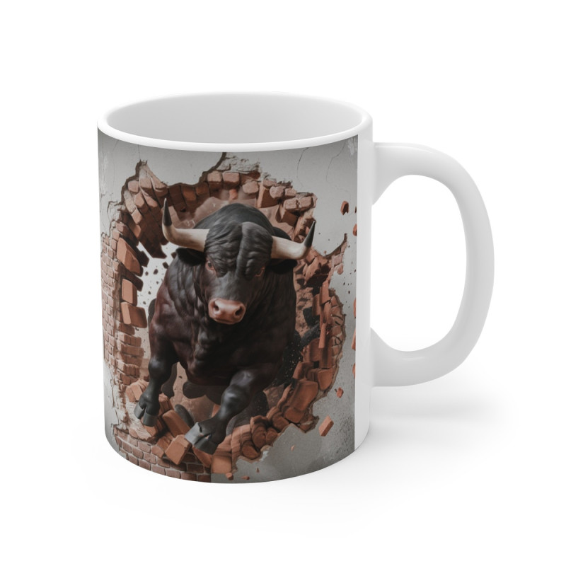 Mug Taureau Puissant - Cadeau Audacieux pour Amateurs de Force