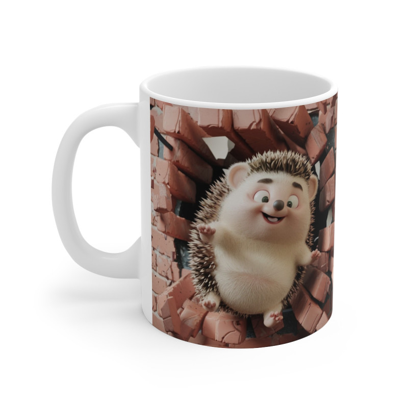 Mug Hérisson Joyeux - Cadeau Amusant pour Amoureux des Animaux