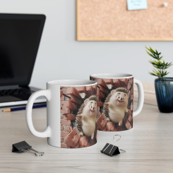 Mug Hérisson Joyeux - Cadeau Amusant pour Amoureux des Animaux