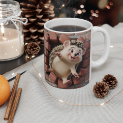Mug Hérisson Joyeux - Cadeau Mignon et Fun pour Amoureux d'Animaux