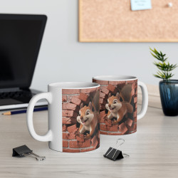 Mug Écureuil Joyeux - Cadeau Mignon et Original pour Amoureux d'Animaux