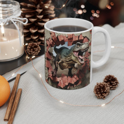 Mug T-Rex Dynamique - Design Audacieux pour Passionnés de Dinosaures