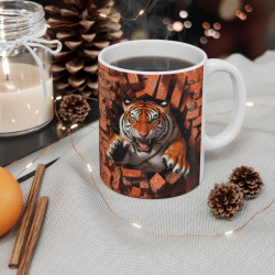 Mug Tigre Rugissant - Puissance et Férocité dans Votre Tasse !