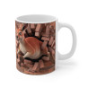 Mug humoristique design 3D kangourou sautant à travers un mur de briques - Cadeau original et fun