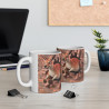 Mug humoristique design 3D kangourou sautant à travers un mur de briques - Cadeau original et fun