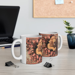 Mug 3D Lion Rugissant Défonçant un Mur de Briques - Pour les Amateurs de Fauves et d'Aventure