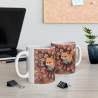 Mug Renard Sauvage Traversant un Mur de Briques - Design 3D Réaliste pour Amoureux de la Nature et des Animaux