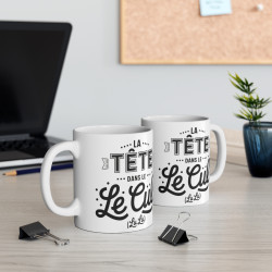 Mug "La Tête dans le Cul (Lulu)" - idée cadeau Humour décalé et tendance