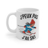 Mug Humour "J'peux Pas, J'ai Ski" – Design Fun pour Amateurs de Ski