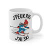 Mug Humour "J'peux Pas, J'ai Ski" – Design Fun pour Amateurs de Ski