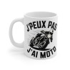 Mug Humour Motard "J'peux Pas, J'ai Moto" – Cadeau Fun pour les Passionnés de Moto et de Deux-Roues