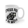 Mug Humour Motard "J'peux Pas, J'ai Moto" – Cadeau Fun pour les Passionnés de Moto et de Deux-Roues