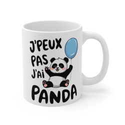 Mug humour "J'peux Pas, J'ai Panda" –idée  Cadeau Adorable pour Amoureux des Pandas