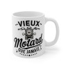 Mug Motard "Vieux Motard Que Jamais" – Cadeau Idéal pour Passionnés de Moto