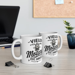 Mug Motard "Vieux Motard Que Jamais" – Cadeau Idéal pour Passionnés de Moto