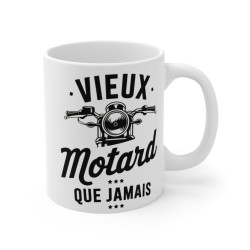 Mug Motard "Vieux Motard Que Jamais" – idée Cadeau Idéal pour Passionnés de Moto