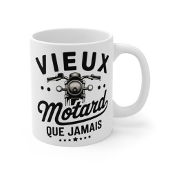Mug Motard "Vieux Motard Que Jamais" – idée Cadeau pour Passionnés de Moto