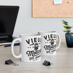 Mug Motard "Vieux Motard Que Jamais" – idée Cadeau pour Passionnés de Moto