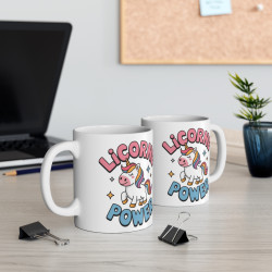 Mug Licorne Power - Cadeau Fantastique pour Fans de Licornes, Magie, et Univers Féeriques