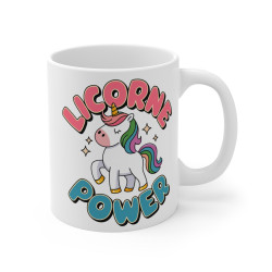 Mug Licorne Power - idée Cadeau Fantastique pour Fans de Licornes, Magie, et Univers Féeriques