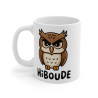 Mug "Hiboude" - Design Drôle de Hibou Boudeur - Cadeau Amusant pour Amoureux des Chouettes
