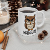 Mug "Hiboude" - Design Drôle de Hibou Boudeur - Cadeau Amusant pour Amoureux des Chouettes