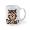 Mug "Hiboude" - Design Drôle de Hibou Boudeur - idée Cadeau Amusant pour Amoureux des Chouettes